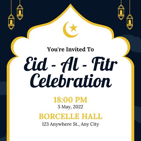 eid invitation message|Free and customizable eid templates